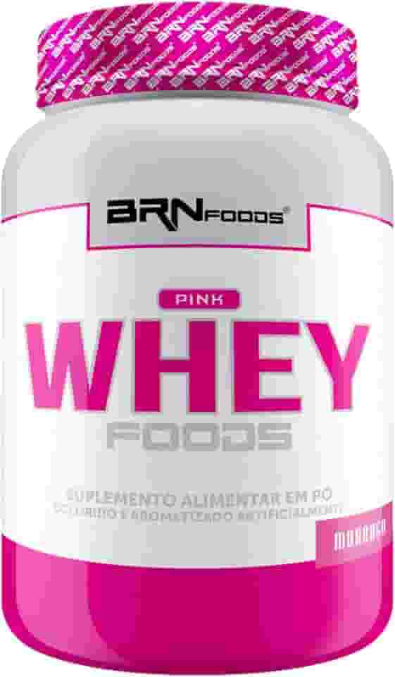 Pink Whey c/Colágeno 900g - BRN FOODS Sabor Morango