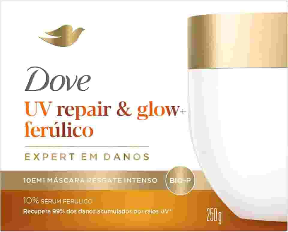 Dove Máscara de Resgate Intenso 10 em 1 UV Repair & Glow + Ferúlico 250g