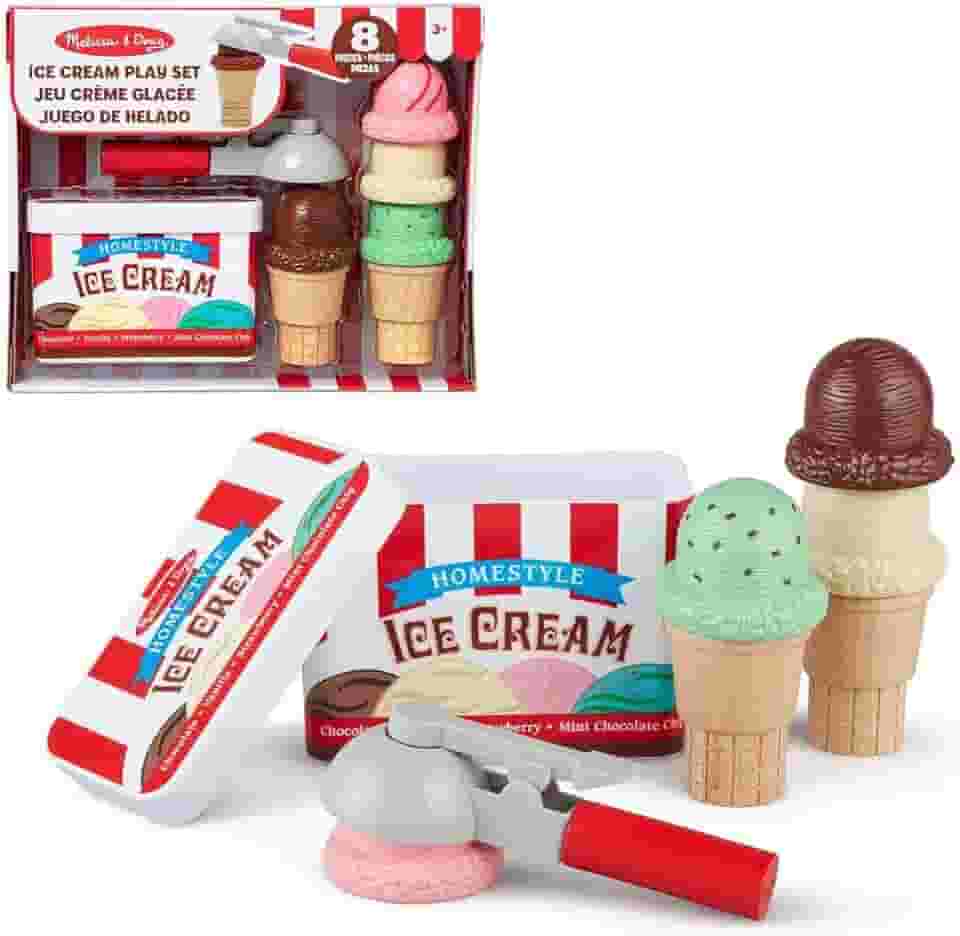 SUNNY, Melissa & Doug, Comidinha Brinquedo Madeira Fábrica Sorvete, Acima de 3 anos