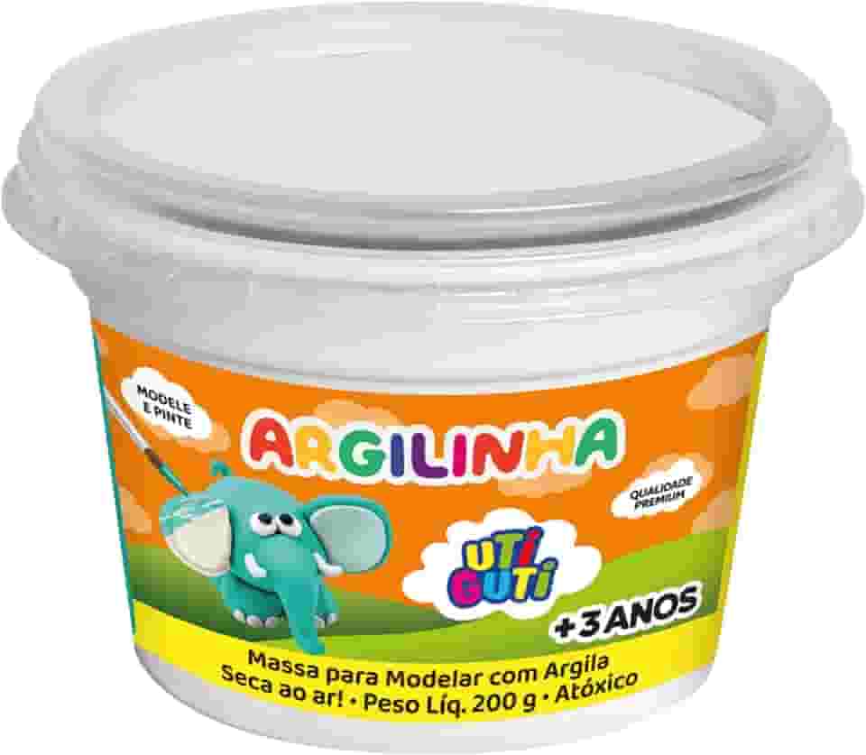 UTIGUTI Argilinha, Massa para Modelar com Argila, Pote de 200g