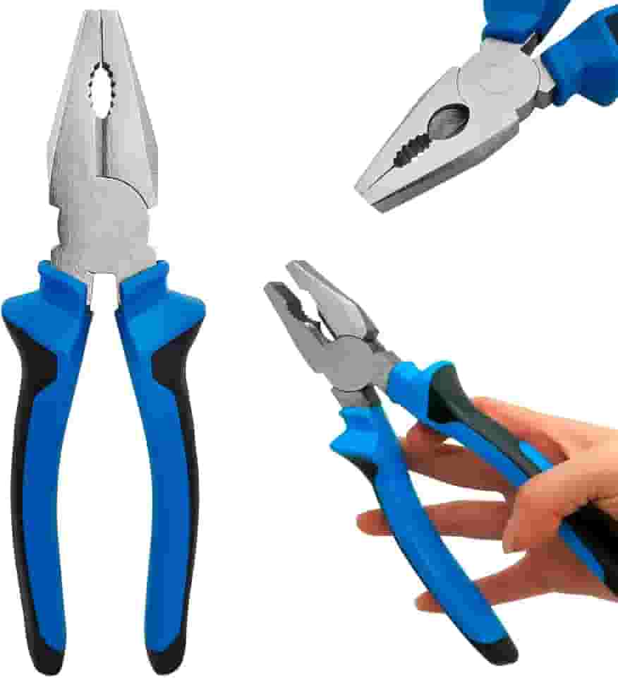 Alicate Universal Isolado Profissional 8 Pol 200mm Cabo Emborrachado Dupla Injeção Para Eletricista, 1000V