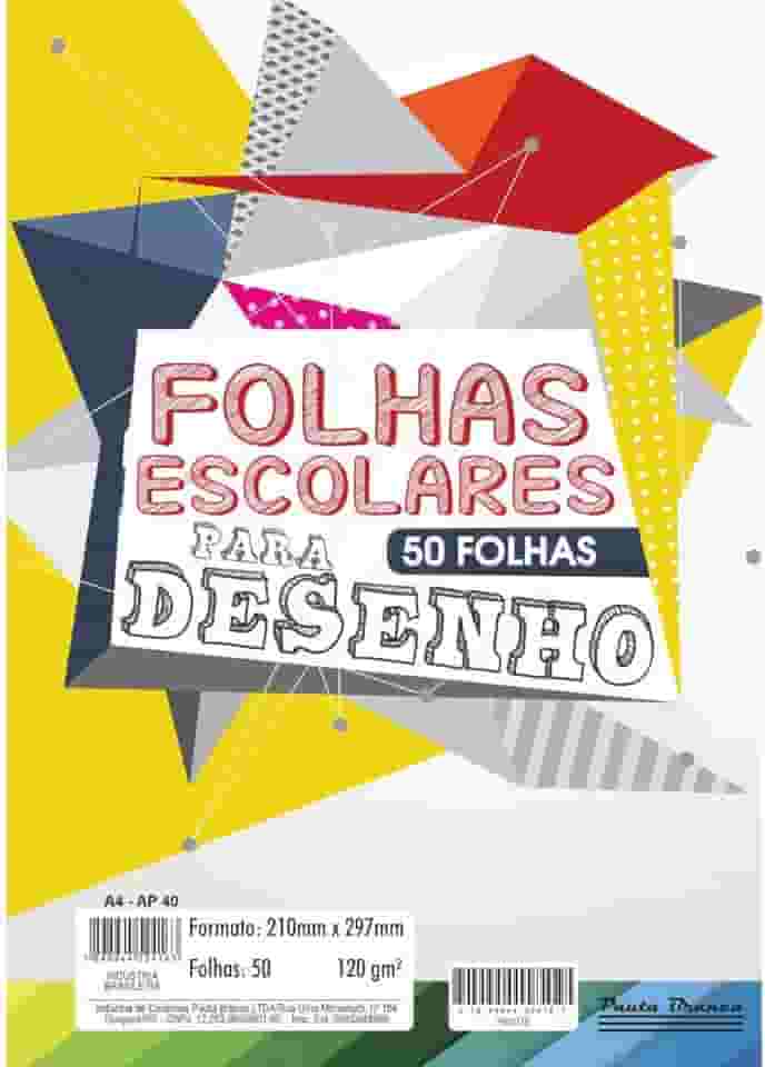 Papel Sulfite A4 120g AP40, Pauta Branca, 524163, 40kg, 50 Folhas