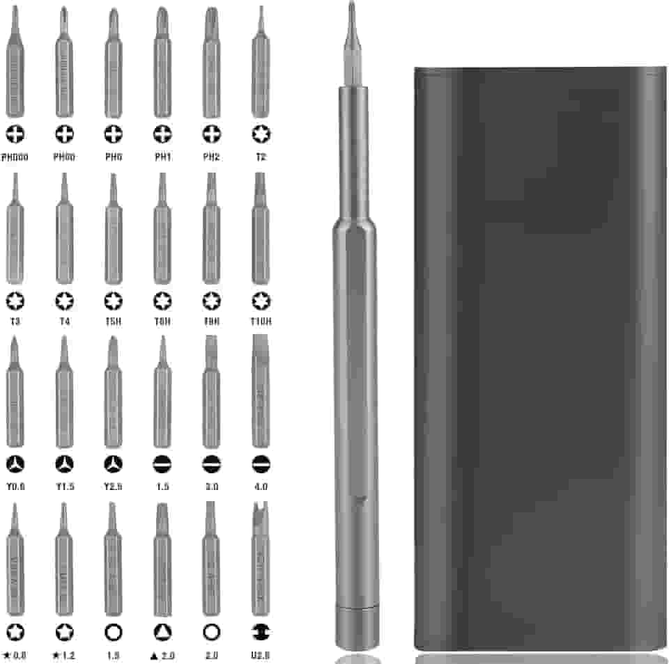 Kit Conjunto De Chaves De Fenda De Precisão 25 Em 1 Conjunto De Chaves De Fenda Magnéticas Kit De Ferramentas De Eletrônico Para Laptop, Iphone, Computador, Ps, Xbox, Celular, Macbook, óculos, Relógio