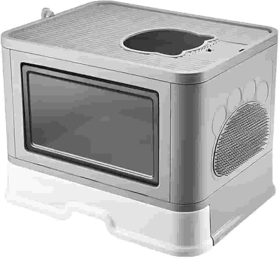 Caixa De Areia Fechada Banheiro Gato Grande Anti Odor Com Pá