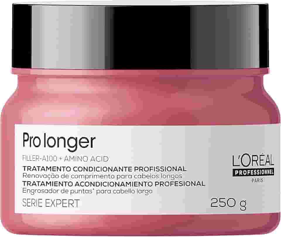 L'Oréal Professionnel Pro Longer, Máscara de Tratamento Capilar para Cabelos Finos e Afinados, Reduz Quebra e Pontas Duplas, Proporciona Brilho, Suavidade e Densidade aos Fios, 250g