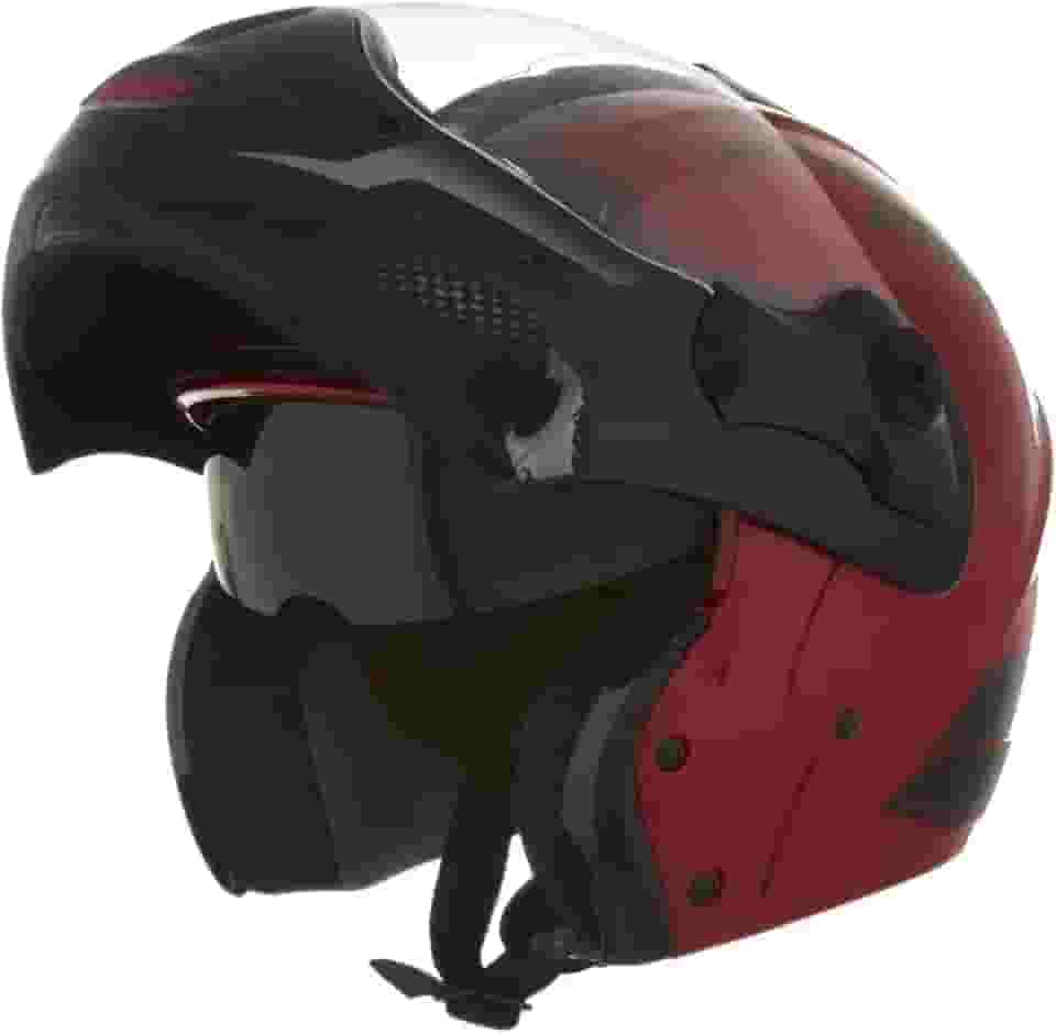 Capacete de Moto Mixs MX Captiva Route Brilhante Com Viseira Interna Solar Óculos de Sol Articulado Escamoteável Robocop Cinza Com Cinza