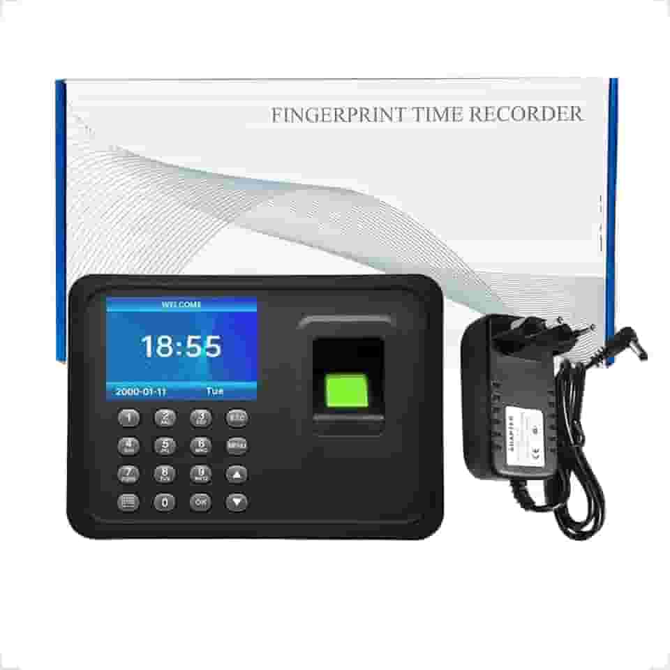 Relógio De Ponto Biométrico Impressão Digital Reconhecimento Rápido Suporta 1000 Impressões Digitais