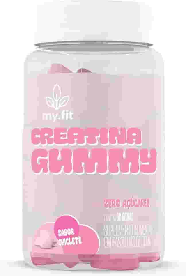Creatina Gummy, Sabor Chiclete (60 Gomas) 3g de Creatina por Dose, Zero Açúcar - My Fit