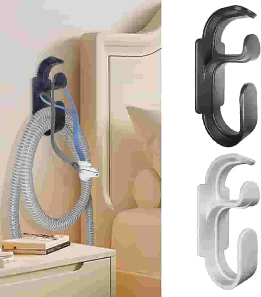 Gancho Cpap para manter a mangueira Cpap e a máscara Cpap secos e limpos, gancho organizador para máscaras Cpap e tubo Cpap. O suporte Cpap evita emaranhados na mangueira Cpap, suprimentos Cpap que