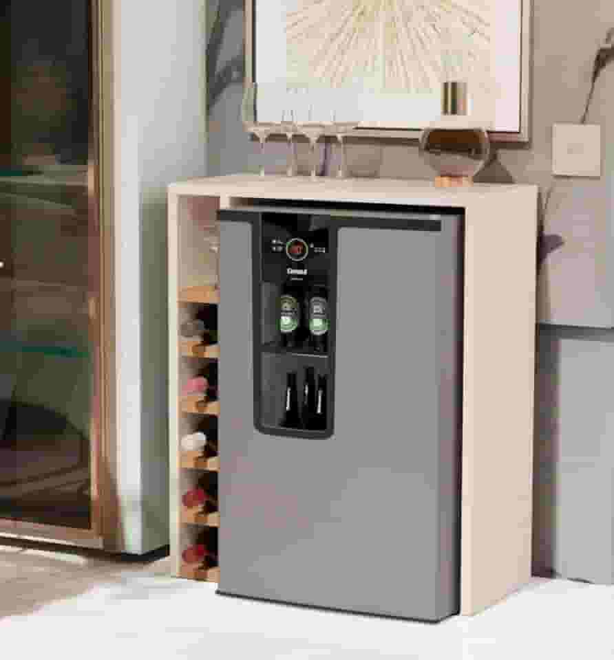 Aparador com Adega planejada para Cervejiera ou Frigobar cor Off white/nature - Comprar moveis em casa