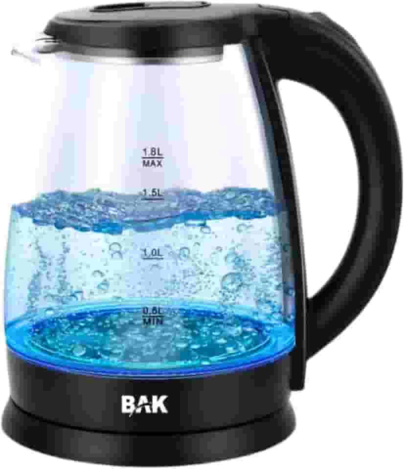 Chaleira Eletrica de Vidro 220v 1,8L Desligamento automático 1500W Bak Original