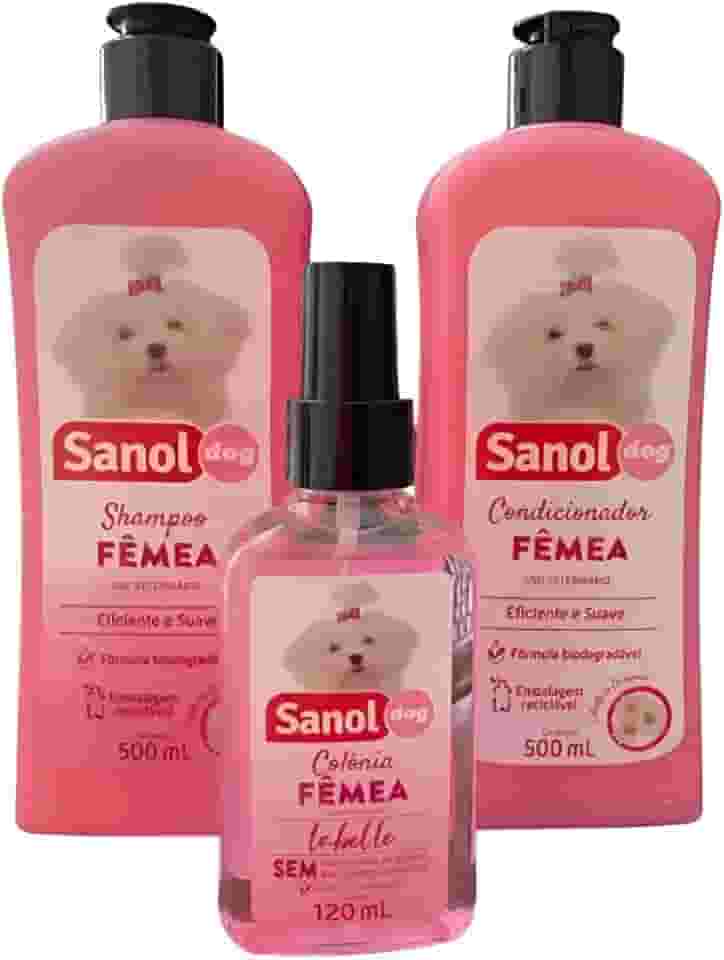 Kit Banho Cães Labelle Femea (Shampoo + Condicionador + Colônia)