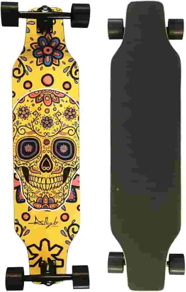 Skate Longboard Montado Completo Allyb - Skull Mexican