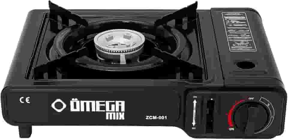 Fogão a Gás Portátil, Multiuso para Acampamento e Pesca, Economia de Gás, Preto