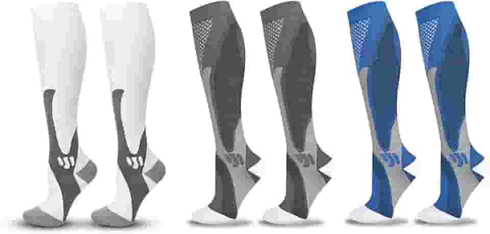 Meia de Compressão Cano Longo Melhor para, Academia,Corrida,Varizes,Caminhada,Ciclismo