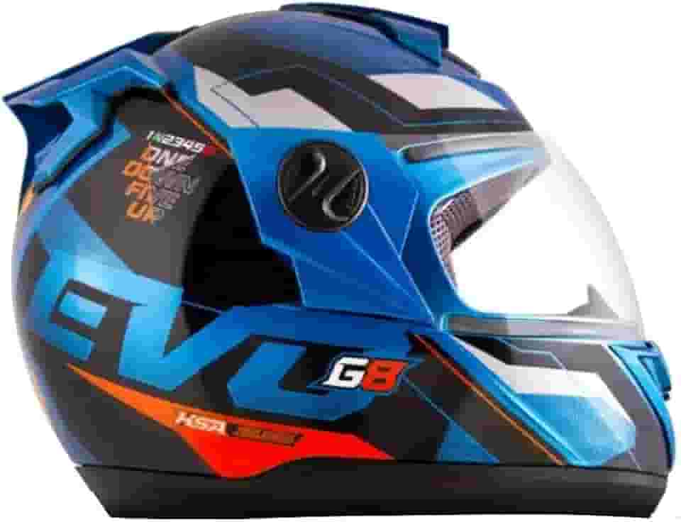 CAPACETE FECHADO PRO TORK EVOLUTION 788 G8 EVO BRILHANTE AZUL - LARANJA TAM. 60