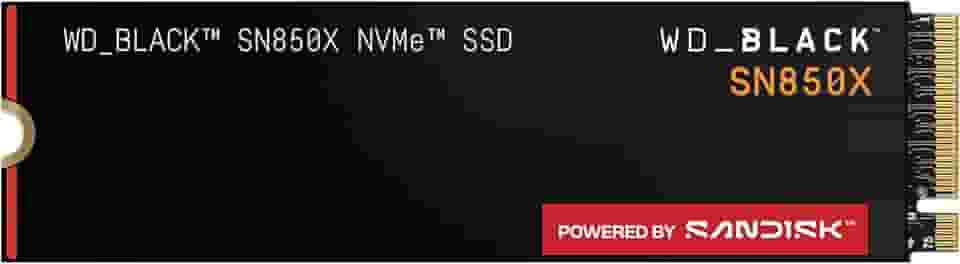 WD_BLACK, SSD SN850x 2TB NVMe M.2 2280 (Leitura até 7300MB/s e Gravação até 6600MB/s)