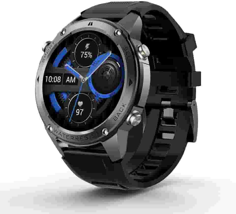 Smartwatch Brave à Prova d'Água, 170+ Modos Esporte, GPS Duplo, Resistência Militar IP69K, 10 Dias Bateria