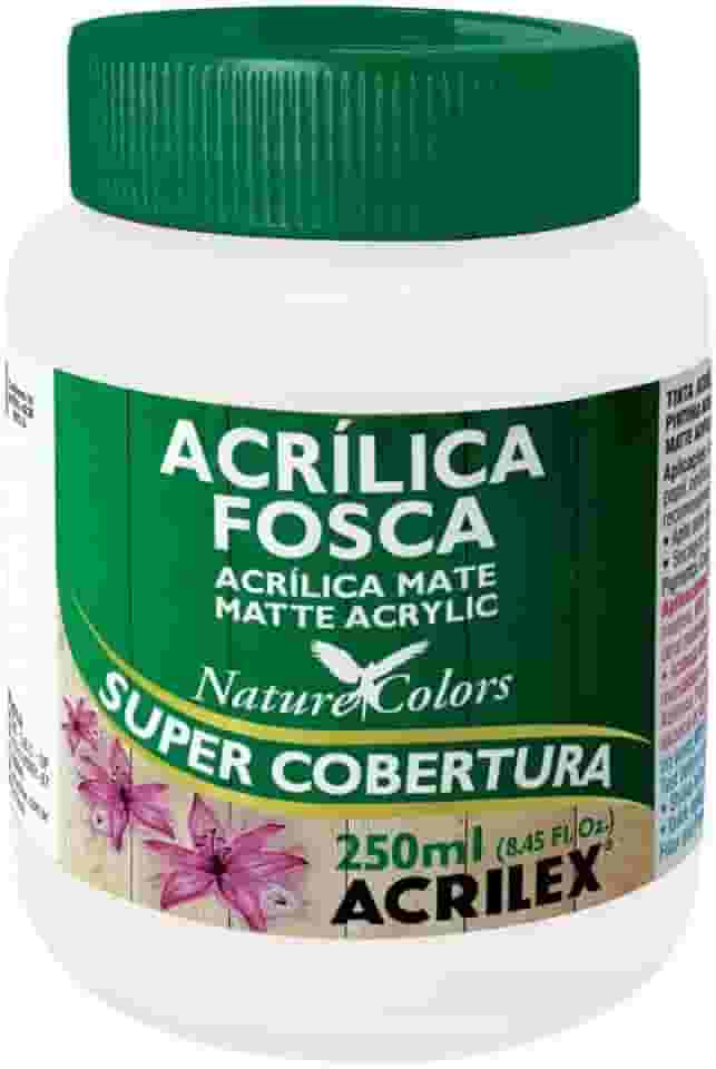 Tinta Acrílica Fosca - Nature Colors Acrilex 250 ml Branco - 519