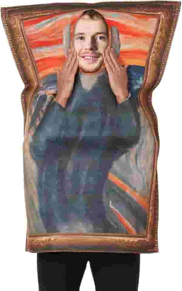 Fantasias de Halloween, pinturas famosas, pinturas famosas do mundo, roupas de pintura famosa, fantasias de brincadeiras de Halloween