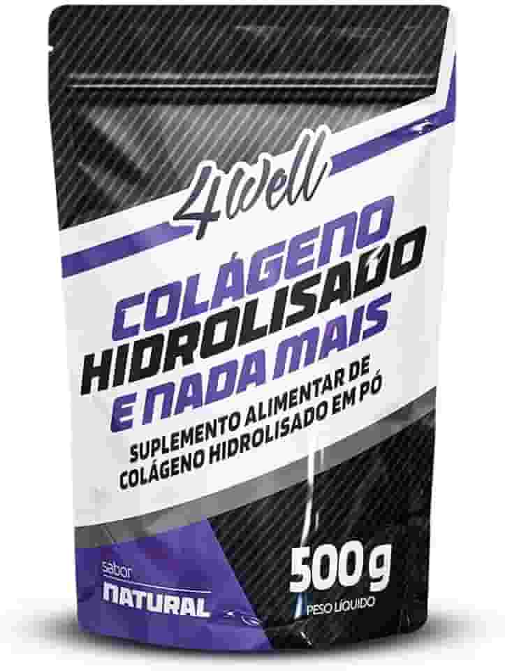 Colágeno Hidrolisado em Pó 4well 500g Tipo I Sabor Natural