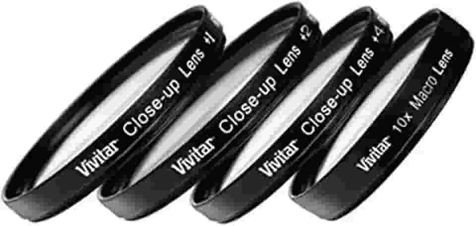 Vivitar Conjunto de lentes Close-up 52 mm + 1/+2/+4/+10 VIV-CL-52 | Filtros de 52 mm de alta qualidade para câmeras digitais e câmeras DSLR, kit de lentes macro para câmeras Canon, câmeras Vivitar e mais (conjunto de 4 peças)