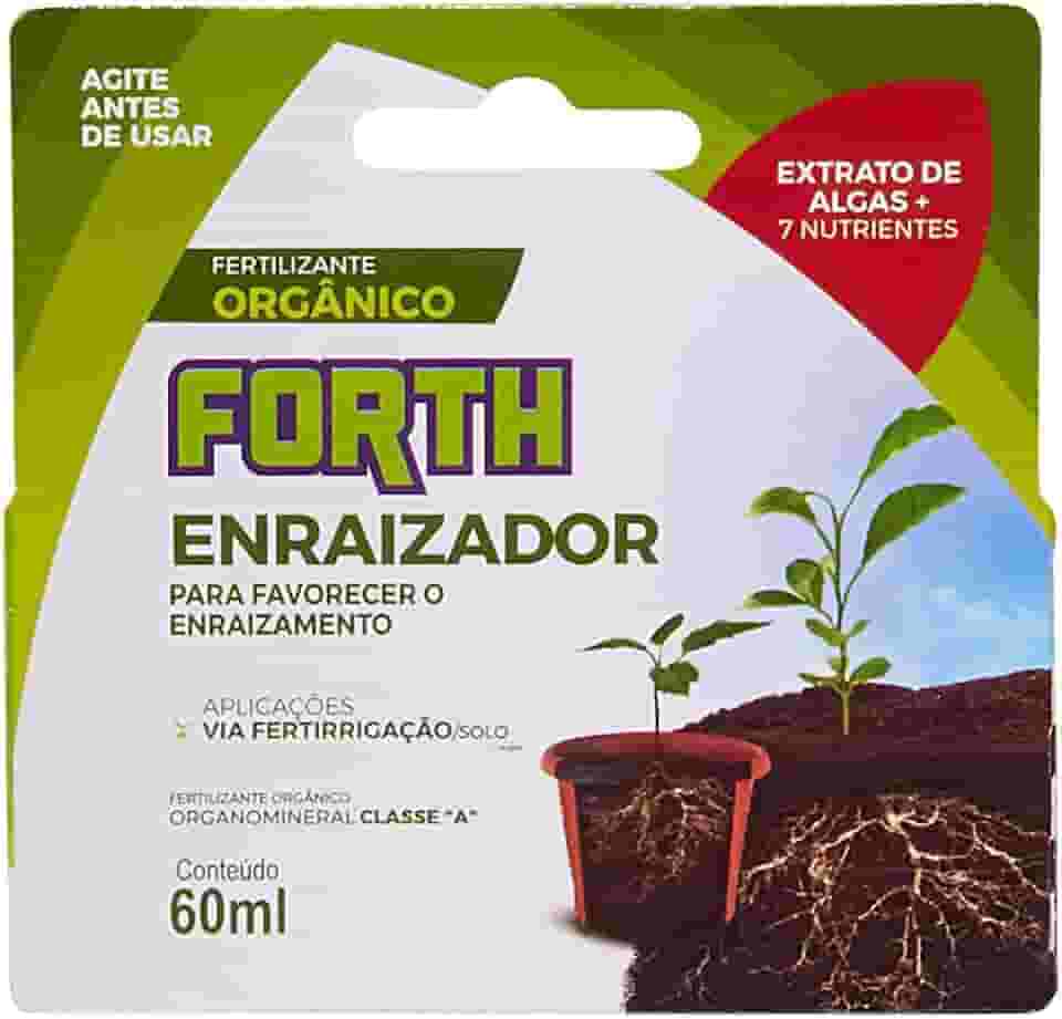 Forth Enraizador Líquido Concentrado, Enraizamento, Formação de Raízes, Micronutrientes, Extrato de Algas, Organomineral Classe A, 60ml