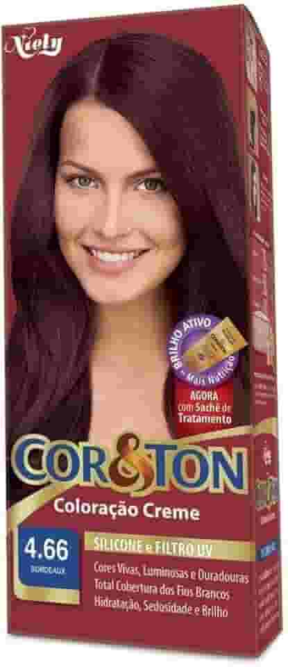 Kit Tintura Cor & Ton 4.66 Bordeaux 180 G, Niely