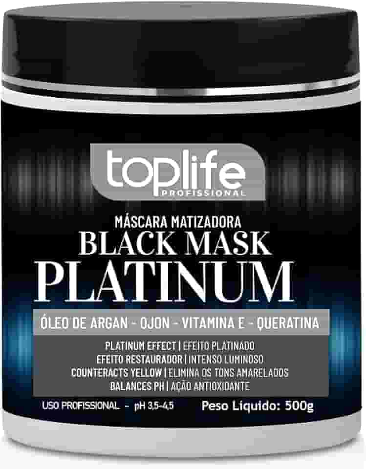 Máscara Capilar Matizadora Black Platinum Toplife Profissional 500g