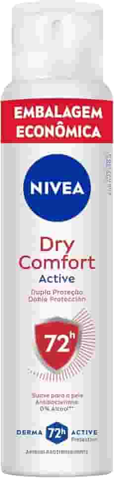 NIVEA Desodorante Antitranspirante Aerossol Dry Comfort 200ml - Proteção eficaz de 48 horas contra suor e mau odor, com 2x mais ativos hidratantes, garantindo axilas secas e saudáveis