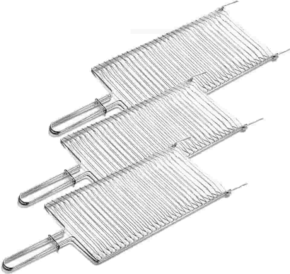 Grelha Dupla Folha Grande Churrasco Peixe Frango Linguiça Aço (3, CROMADO)