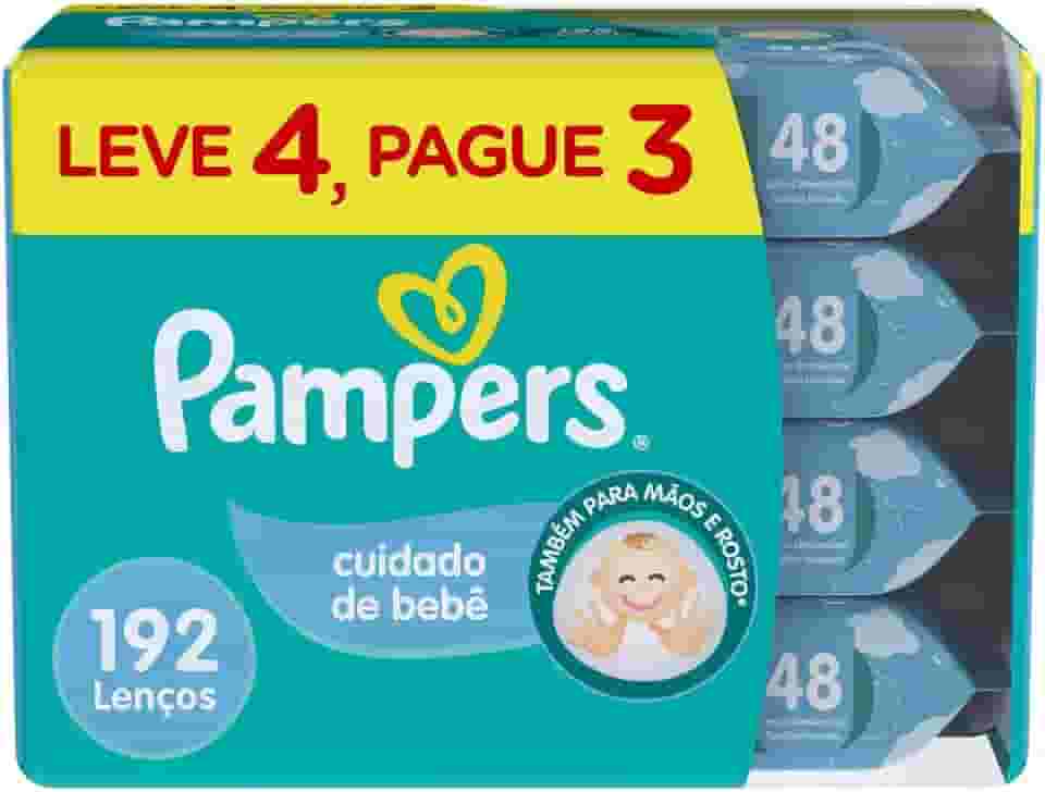 Pampers Lenços Umedecidos Cuidado de Bebê 192 Unidades
