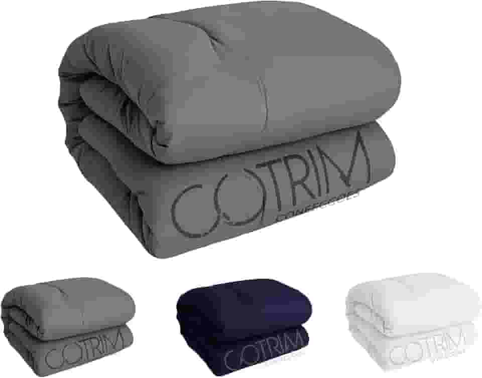 Edredom SOLTEIRO Algodao 200 FIOS Avulso Dupla face HOTEL POUSADA (CINZA, CASAL/QUEEN)