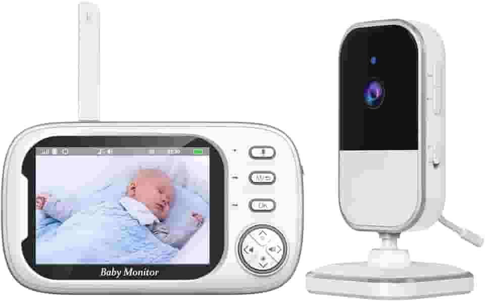 Babá Eletrônica para Bebês com Tela LCD de 3.5", Câmera Infravermelha 10M, Visão Noturna, Áudio Bidirecional, Monitoramento de Temperatura, Detecção de Som VOX, Ideal para Quartos e Berços