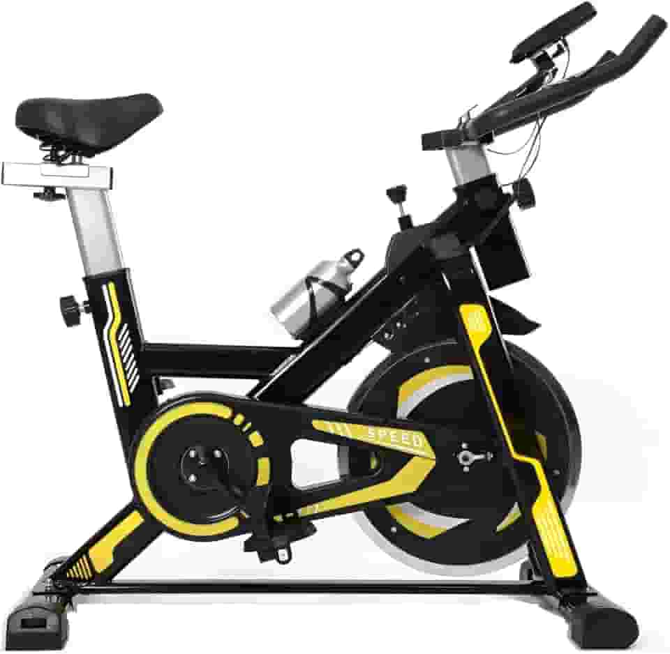 Bicicleta ergonomica Spinning Silenciosa Vertical com Ajuste de Resistência, Monitor LCD e Assento Confortável, Ideal para Academia e Uso Doméstico