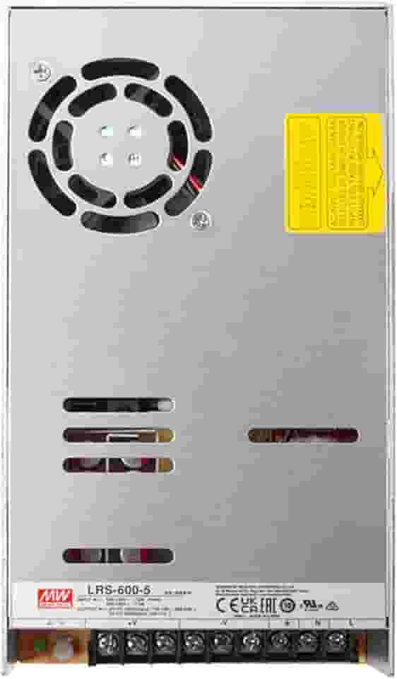 Mean Well 600W Fonte De AlimentaçãO De Bancada Para Pc Com SaíDa úNica, Fonte De AlimentaçãO Cc VariáVel Para Computador 5V 100A, (LRS-600-5 5V/100A/600W/Single Supply)