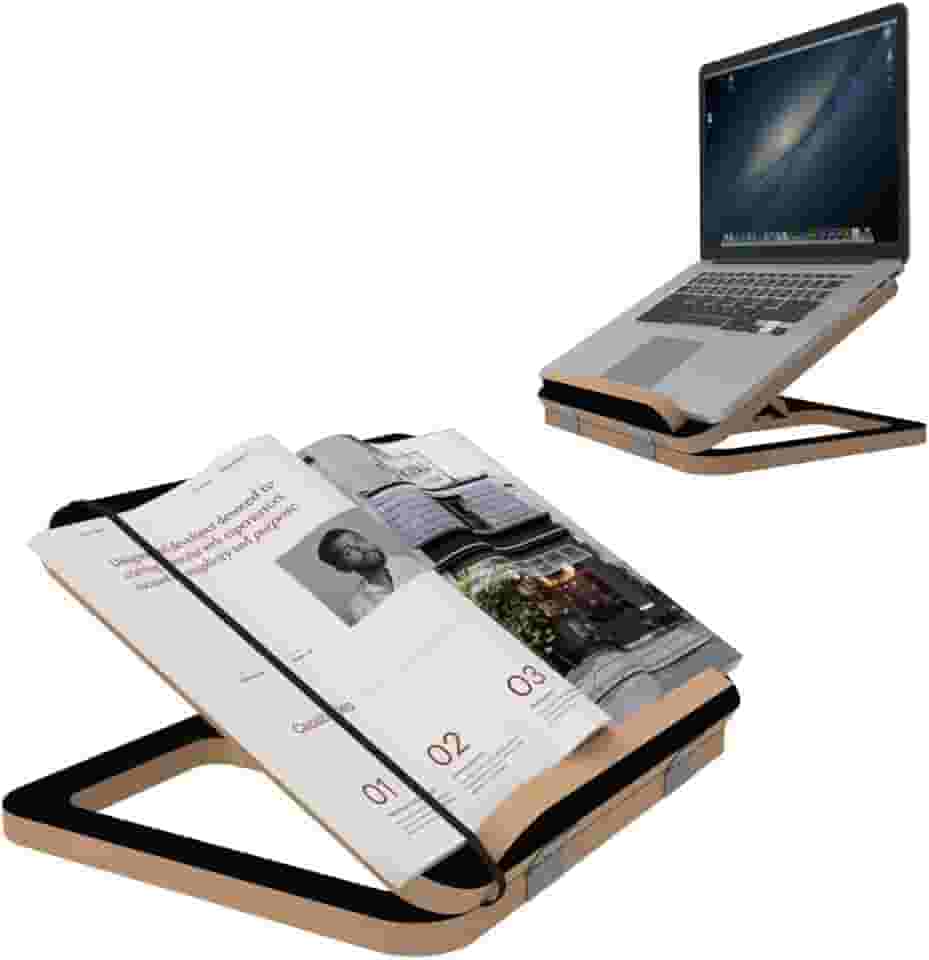 Suporte Ergon�mico Para Leitura Livros Tablets Mdf Preto
