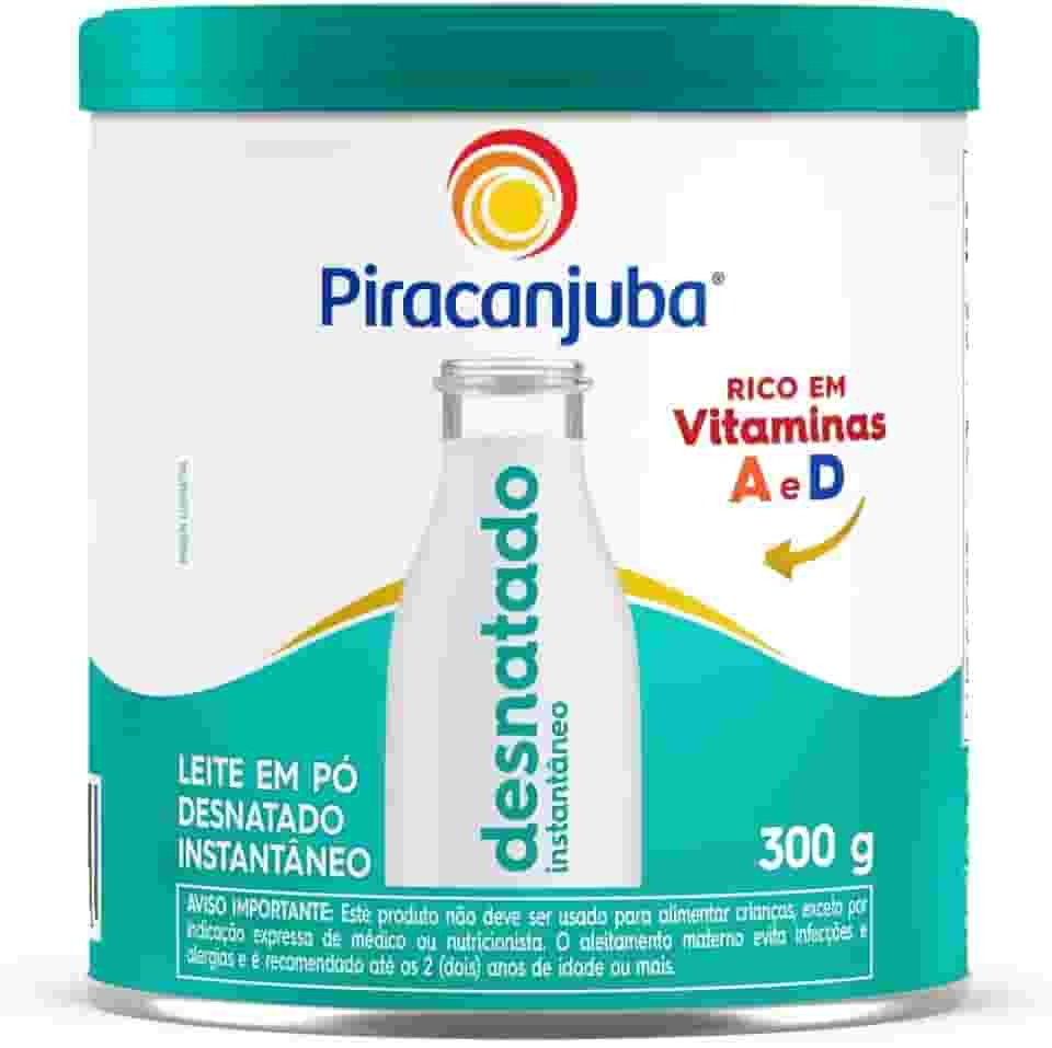 Leite em Pó Desnatado Instantâneo Piracanjuba Lata 300g