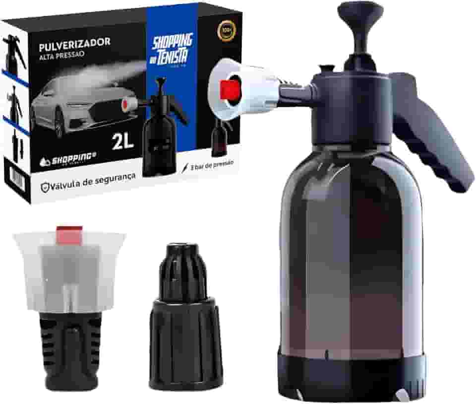 Pulverizador de Espuma Manual Automotivo 2L, Alta Pressão, Snow Foam para Lavagem de Carros e Motos