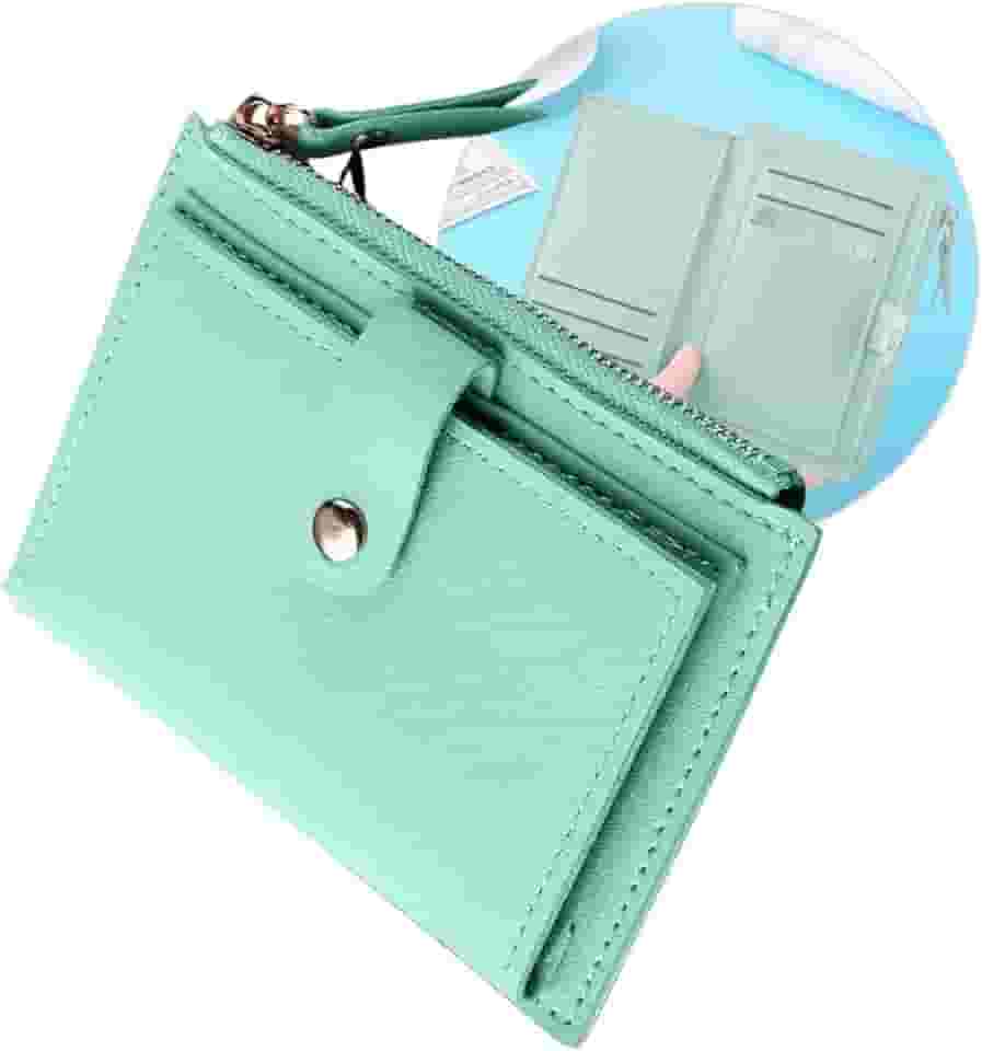 Carteira Feminina Porta Cartão bolso para moedas com zíper em Couro PU modelo pequeno, cartões de crédito, slim luxo.