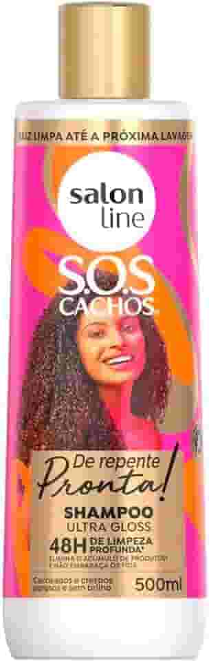 Salon Line, Shampoo, SOS Cachos, De Repente Pronta, Vegano - Para Cabelos Cacheados e Crespos, 500ml