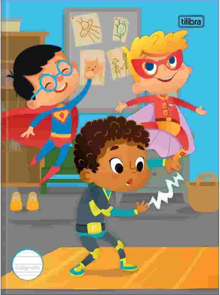 Caderno Brochura Capa Dura Caligrafia Sapeca Masculino 40 Folhas Tilibra Tilibra