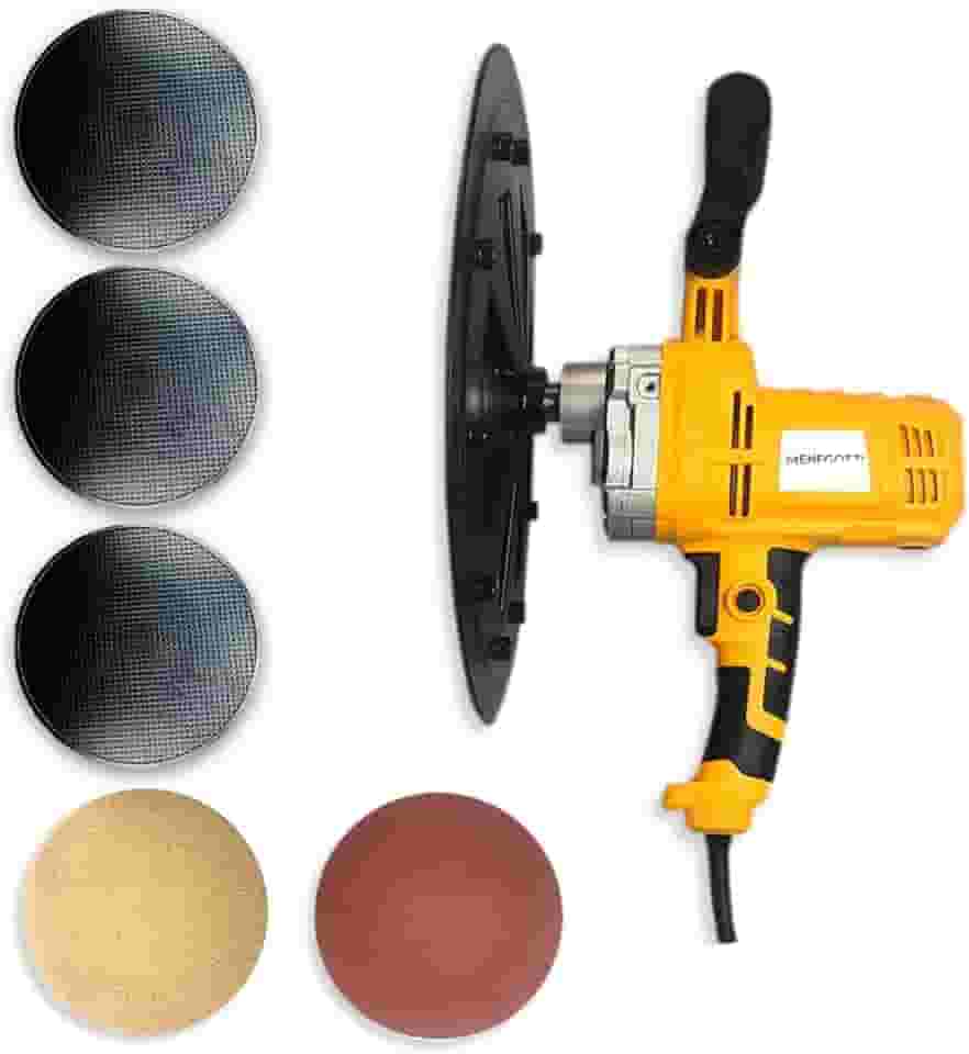 Desempenadeira Elétrica Mde 1200w Para Reboco Acabamentos 127v + 2 Discos de Plástico Ø 380mm Menegotti Profissional