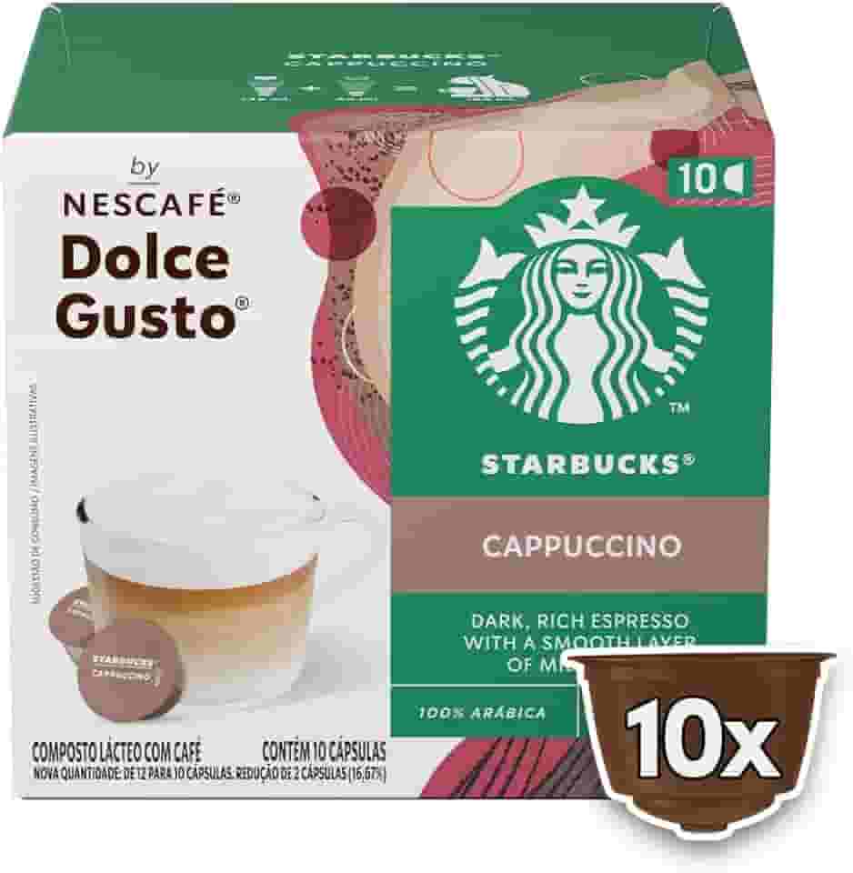Cappuccino em Cápsula Starbucks Caixa 100g 10 Unidades