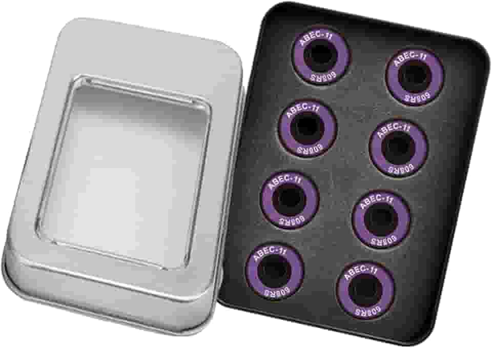 Almencla Rolamentos de cerâmica para skate de velocidade com blindagem 608 RS ABEC-11 Conjunto de 8 unidades para patinetes de skate.