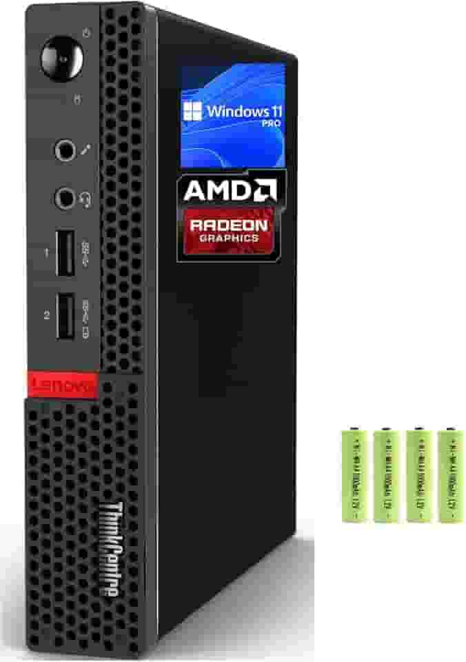 Lenovo Computador Desktop Mini Business Thinkcentre M625Q, Amd Dual-Core A4-9120C, 8 Gb De Ram, Ssd Pcie 128 Gb, Radeon R4, Rj-45, Portas Vídeo, Usb, Windows 11 Pro, Preto, Com Bateria