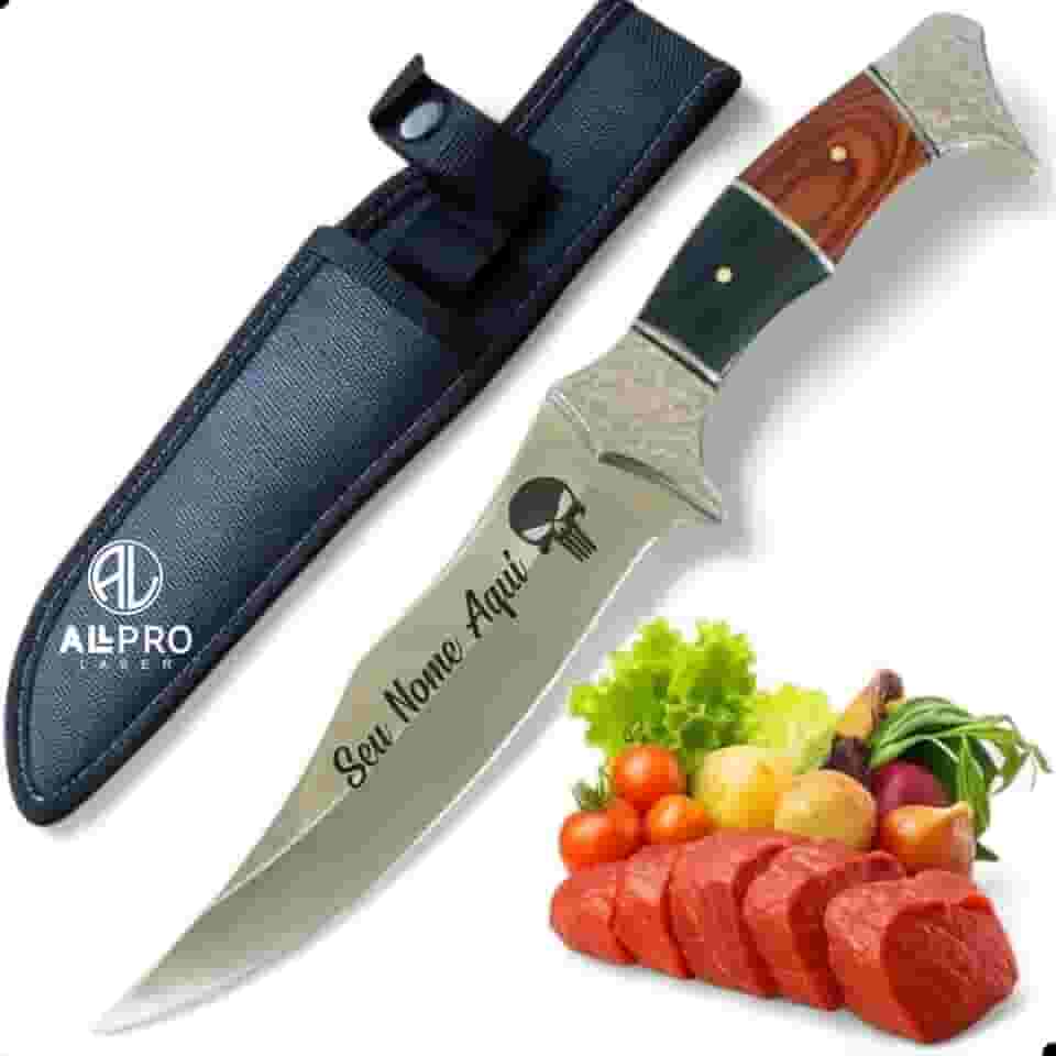 Faca Churrasco Artesanal Afiada Personalizada Nome (FACA 01)