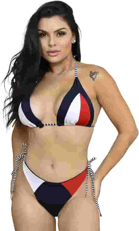 Biquíni Feminino Marinheiro Cortinha Com Bojo Donna Martins