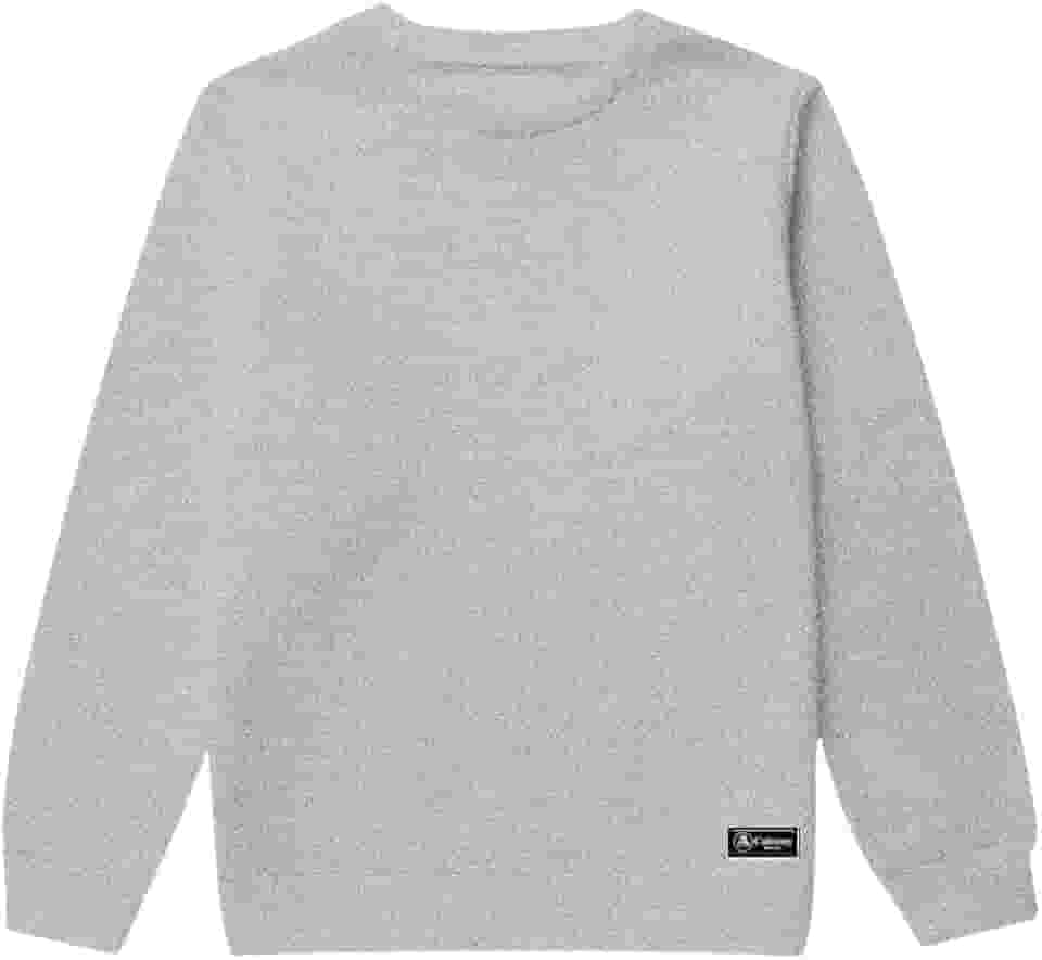 Blusão Moletom Infantil Liso Básico Gola Redonda Sem Capuz