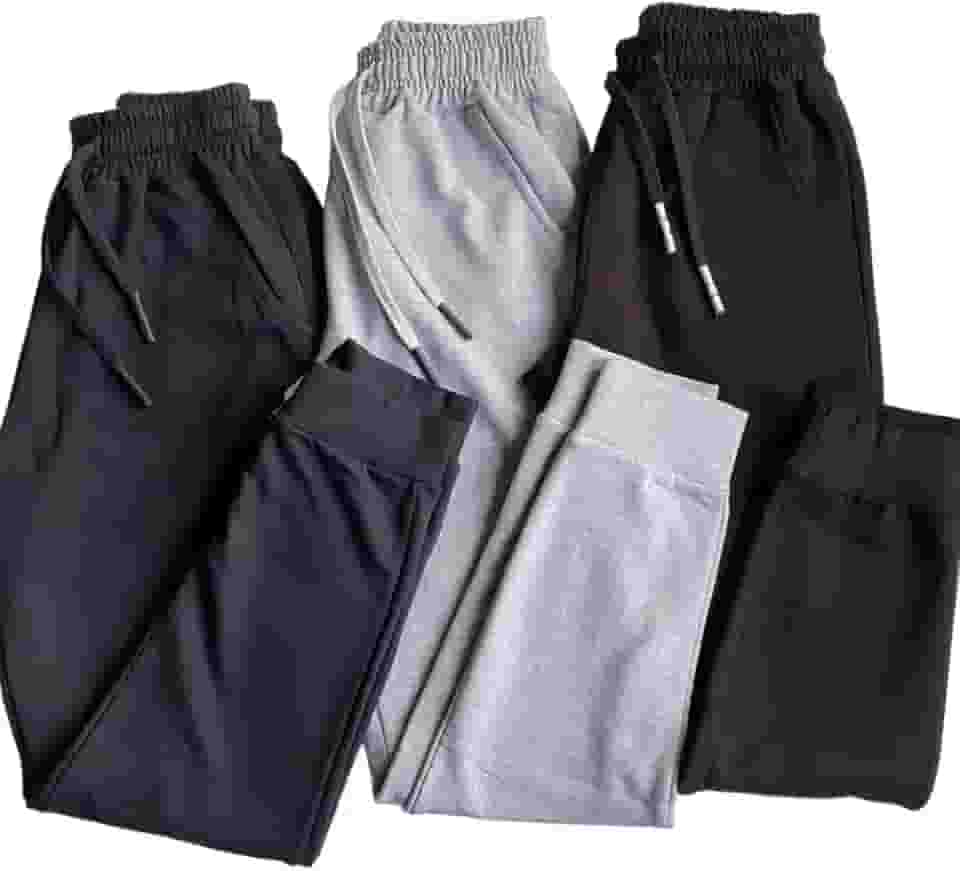Calça Moletom Jogger Masculino, Moletom Premium Felpado, 2 Bolsos, Punho Canelado, Casual